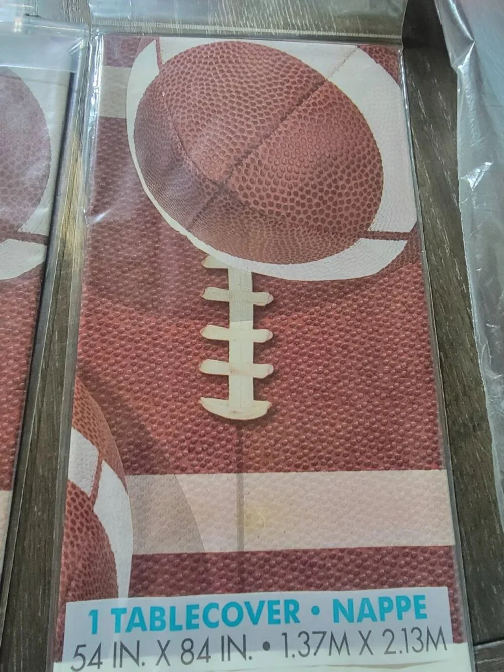 8 Football Party Plastic Table Cover Sports Super Bowl Party Birthday Tailgate